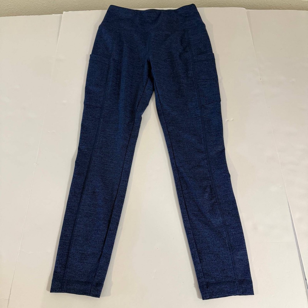 Vineyard Vines Womens Navy Blue Space Dye High Rise Pocket Leggings Size XS